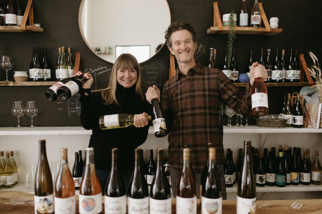 Julia and Scott in the tasting room